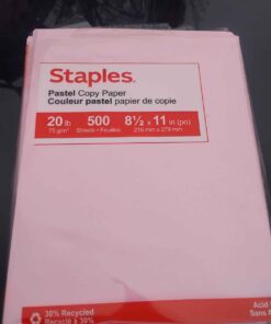 Staples Pink paper...pack of 500.... package may be distressed