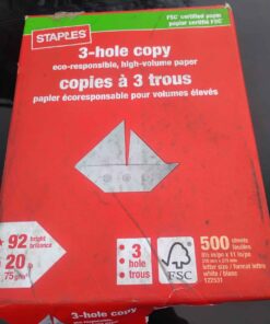 Staples 3 hole copy paper pack of 500