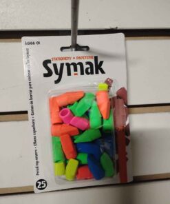 Symark pack of 25 pencil eraser tops