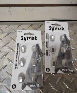 Qty 2 packs of 6 stick on hooks