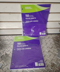 2 packs of ruled sheets