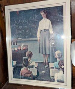 "The School Teacher" Norman Rockwell framed print