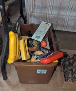Hand saws, screwdrivers, measure tap, lock de-icer, etc