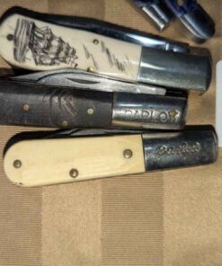 Barlow & Tall ship etched pocket knives