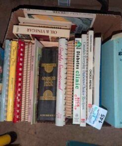 The Joy of Cooking & assorted cookbook titles