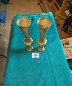 Etched Brass vases