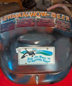 Volkswagen Beetle engine decklid "German Now Beer"