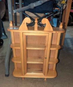 Pine miniature display cabinet