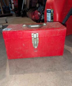 Steel Tool box with electrical components contents