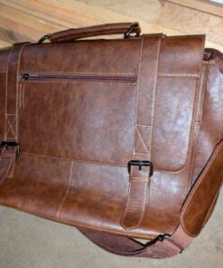 Leather brief/laptop carry case