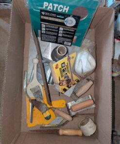 Wall patch, trowels, face masks, etc