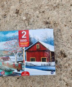 1000 piece puzzle winter on the farm