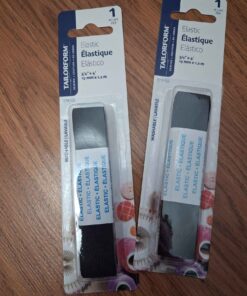 Set of 2 , 3/4 " × 4 ' black elastic