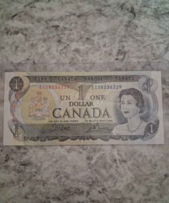 Canadian one dollar bill