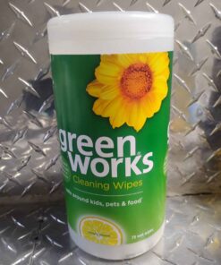 Green works tub of wipes