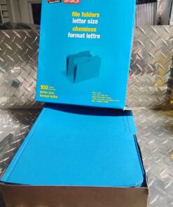 Staples blue file holders letter size