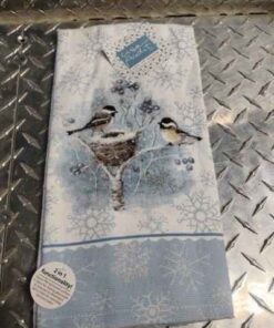 Let it snow chickadee 2 in 1 functionality towel