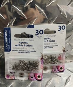 Qty 2 packs of 30 pack hooks and eyes fasteners