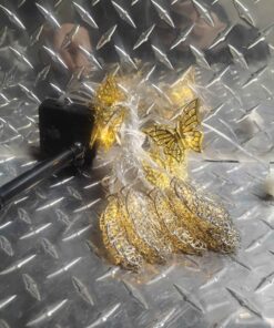 Solar butterfly and leaf string light set