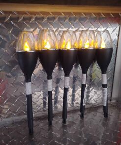 Flickering garden solar candle