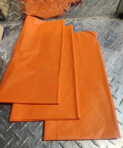 3 orange approximate 10 ft long vinyl tablecloth