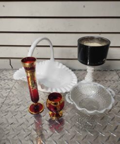 Candle holder glass bowl etc