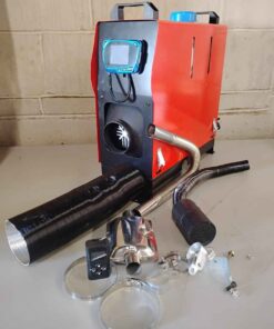 Encased diesel fired heater with remote