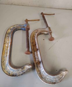Qty 2 extra large C clamps.... might need freeing