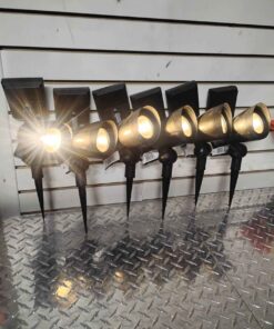 Solar powered LED projection flood light