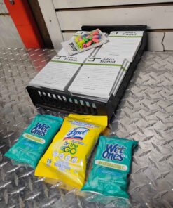 Wet wipes notepads etc