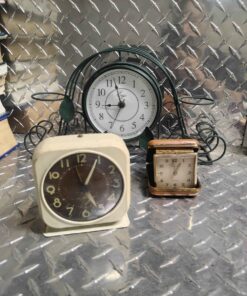 Qty 3 vintage clocks