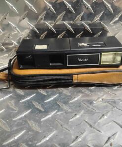 Vintage camera with brown case