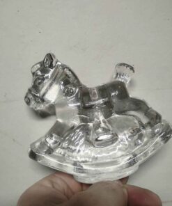 Vintage glass rocking horse