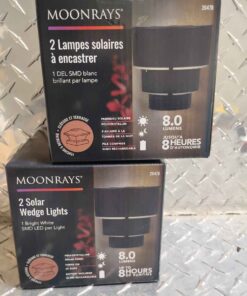 Package of 2 solar round wedge lights