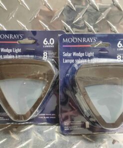 Qty 2 individual brown solar wedge lights in blister pack