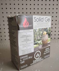Solid gel fire accent