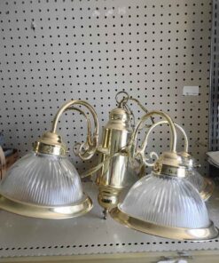 Brass design 5 light chandelier