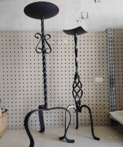 Wrought iron candle stands