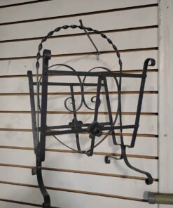 Wrought iron heart design magazine rack