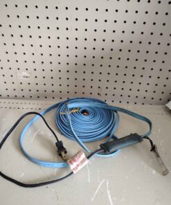 Roll of blue wire with plug
