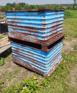 Super heavy duty metal bin... excellent for fire wood storage and many other applications