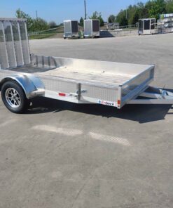 7x12 aluminum straight axle single 11in soild sides comes with paper work for owner ship