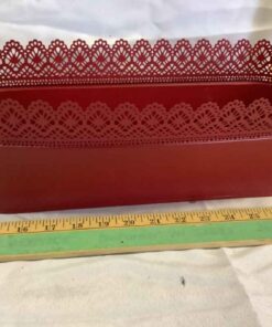 Red IKEA Metal Plant Holder