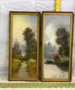 Pair of Vintage Framed Artwork signed