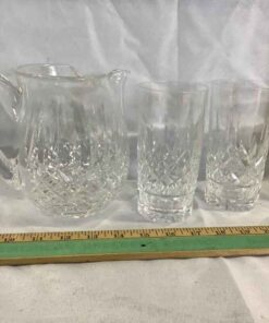 Crystal Pitcher with 2 Glasses