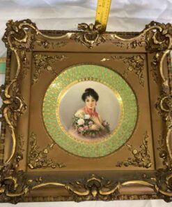 Late 1800s German Plate in Frame
