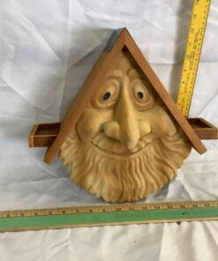 Wood Spirit Face Bird Feeder