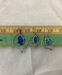 Silver Earrings and Matching Pendant (marked Mexico 925)