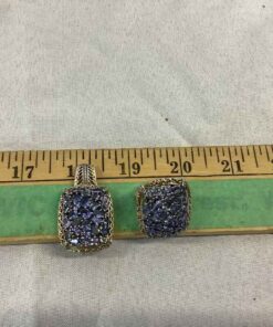Silver Gemstone Ring and Matching Pendant (marked 925)