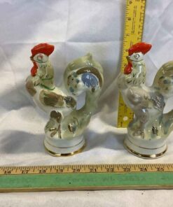 Porcelain Rooster Decanters